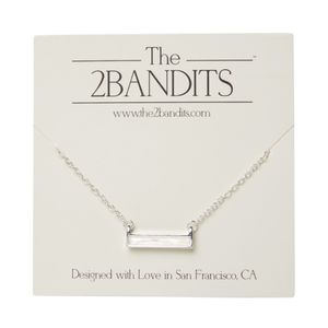 The 2 Bandits / Opal Bar Necklace NWOT